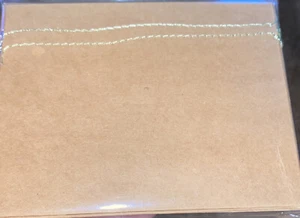 FLOCKED 3 Brown Cards 2 Green Sewing Line Design W/Envelopes 4.5”L X 5.5”W - Picture 1 of 7