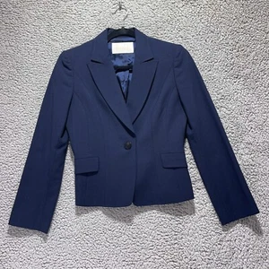 Harrods Knightsbridge Blazer Size UK 1 Blue Single Button Notch Lapel Suit Jacke - Picture 1 of 7