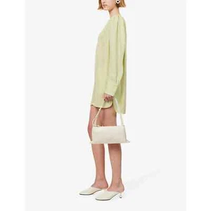 Maria McManus Size 0 Gathered Shoulder Mini Dress Lemon Ice Long Sleeve NWT $990 - Picture 1 of 22