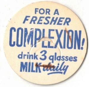 FOR A FRESHER COMPLEXION-DRINK 3 GLASSES MILK DAILY-ONE 5/8 INCHES WIDTH-VINTAGE - Picture 1 of 2