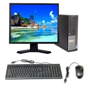 Dell OptiPlex SFF Intel Core i3 Desktop Computer 8GB 500GB 19in LCD Windows 10 - Picture 1 of 6