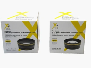 Xit Pro 0.43x HD AF 58mm Wide Angle Lens + 2.2x HD AF 58mm Telephoto Lens - Picture 1 of 5