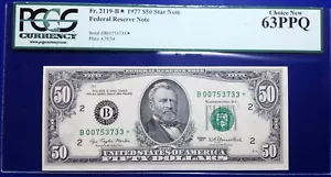 1977 $50 Federal Reserve Note Fr-2119-B* New York PCGS63 Choice PPQ - Picture 1 of 4