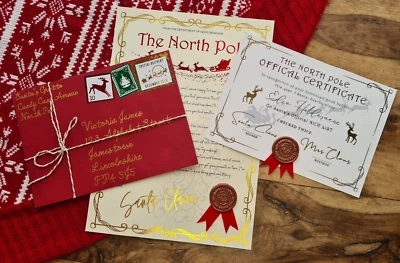 Personalised Letter From Santa and Nice List Certificate, Made to Order. - Image 1 of 4
