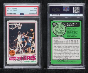 1977-78 Topps White Back World B Free #18 PSA 8