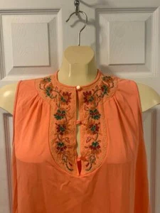 Vintage Orange NIGHTY Gossard Artemis Dessous Nachthemd Nachtkleid Schlupfkleid - Bild 1 von 5