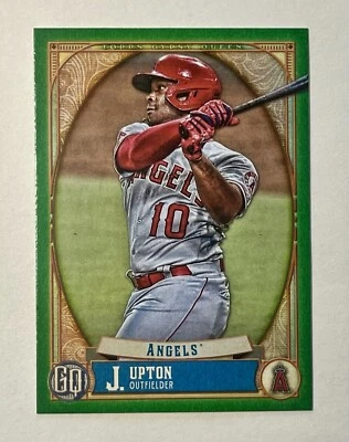 2021 Topps Gypsy Queen Justin Upton Green #122 Los Angeles Angels - Image 1 of 2