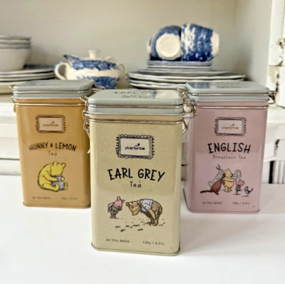 Caddies de té Charbrew de colección "Winnie the Pooh" + 60 bolsas de té inglesas Foto 1 de 4