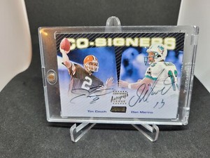 1999 Stadium Club Co-Signers Tim Couch Dan Marino #CS3 Rookie Auto RC HOF
