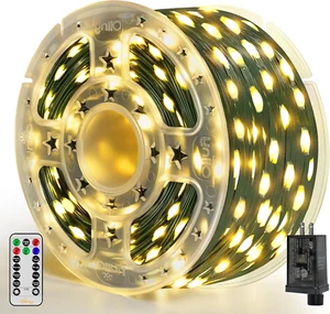 Christmas Lights 800 LED 262 FT Plug In, IP67 Waterproof Green Wire Outdoor Chri - Picture 1 of 9