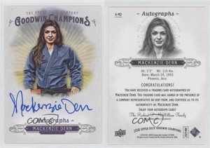2018 Upper Deck Goodwin Champions Auto Mackenzie Dern #A-MD Rookie Auto RC