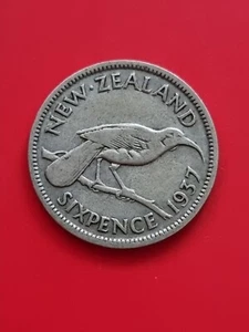 1937 New Zealand Sixpence - Bild 1 von 2