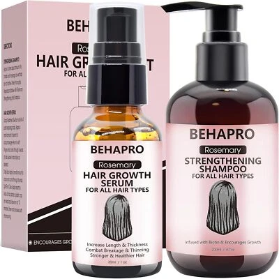 BEHAPRO Rosemary Oil for Hair Growth,w/Hair Growth Serum,Hair Growth Shampoo,Di