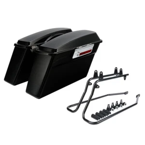 Hard Saddlebags Conversion Brackets Fit For Harley Softail Deluxe Fatboy 84-17 - Picture 1 of 12