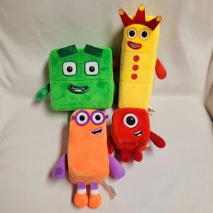 Numberblocks One Two Three Four Playful Pals Plushies Stuffed Plush Toys Lot 4  - Picture 1 of 6