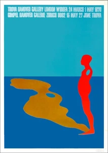 Ernest Trova Falling Man Theme 1978 Pop Art Poster Print 16 x 11 - Picture 1 of 1