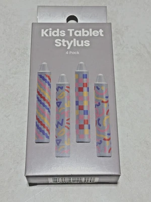 Kids Tablet Stylus, Universal, 4 Pack, Gray, Ages 6+, NIB - Image 1 of 2