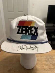 Vintage Alan Kulwicki Signed White SnapBack Hat Zerex NASCAR Racing Autographed - Picture 1 of 9
