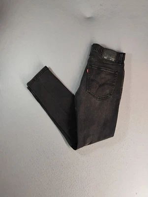 Levis 512 Mens Jeans 31X32 Gray Slim Tapered Dark Wash Denim 5 Pocket Inseam 30" - Image 1 of 4