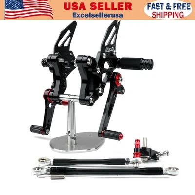 Rearset Rear set Fit For Ducati 848 1098 1098S 1098R 1198 Black US - Image 1 of 4