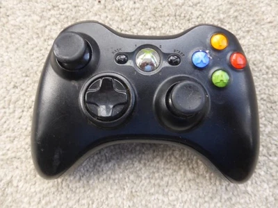 Microsoft Black  Xbox 360 Wireless Controller Pad Fully Tested Working - Image 1 of 4
