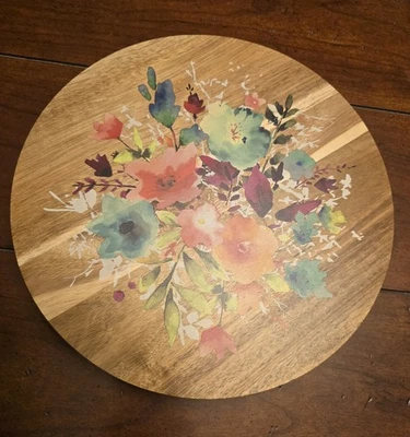 NUEVO Tocadiscos Giratorio Madera Sauce The Pioneer Woman Servidor de Alimentos Lazy Susan 12" Foto 1 de 3