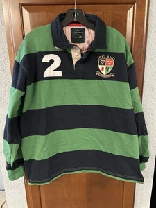 Lansdowne Heritage Collection Rugby Shirt Ireland Rugby Union Stripe Polo Large - Picture 1 of 10
