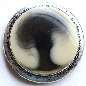 Large Unique Tree Overlay Glass Button Mounted in Composition 1-3/8” - Picture 1 of 4