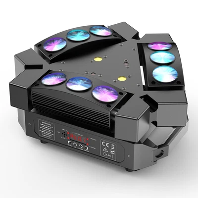 240W RGB 9 LED Cabezal Móvil Iluminación de Escenario Rayo Araña DMX DJ Disco Fiesta Luz Foto 1 de 4