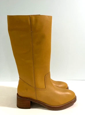 NEW FRYE CAMRYN Tall Pull On Leather Boot Women's Sz 8.5M Banana - Image 1 of 4