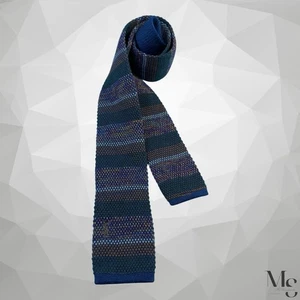 YVES SAINT LAURENT Multicolor Horizontal Stripe Wool Knit Tie Italy 50”-2.4” E.C - Picture 1 of 5
