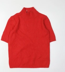 Marks and Spencer Women's Red High Neck Pullover Jumper XS - Picture 1 of 12
