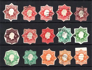 AUSTRALIA STAR EMBOSSED KEVII PRINTED ENEVELOPE STAMP CUT-OUT LOT - Picture 1 of 1