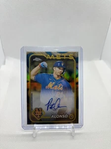 2024 Topps Gilded Pete Alonso Gold Refractor Auto /50 Blue Gold #CGA-PA METS - Picture 1 of 2