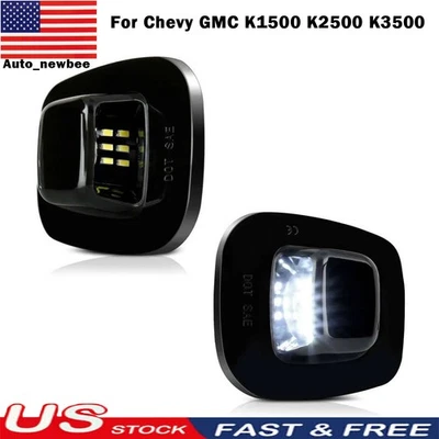 Rear LED License Plate Light Tag Lamp Assembly For Chevy GMC K1500 K2500 K3500 Foto 1 de 4
