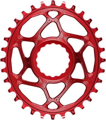 absoluteBLACK Oval Narrow-Wide Direct Mount 32t Chainring: CINCH Direct, 3mm Red - Image 1 of 2