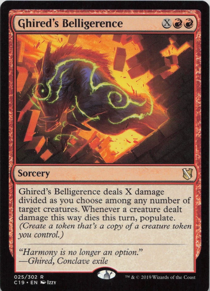 Ghired's Belligerence R Commander 2019 25 - LP MTG - Image 1 of 1