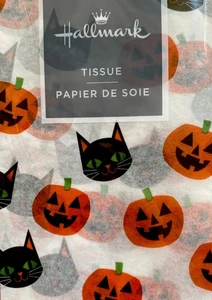 UNOPENED Hallmark Halloween Gift Tissue Paper Cat Pumpkin BOO BASKET 8 sheets - Picture 1 of 6