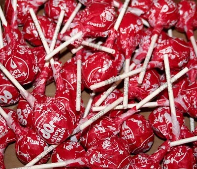 14X CHERRY Tootsie Roll Pops a ((dozen +2)) Lollipops FRESH, ships in box - Image 1 of 4