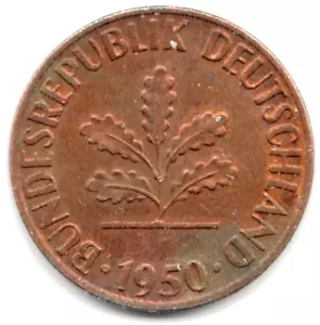 1950 D ONE PFENNIG DE ALEMANIA ~ LO CALIFICAS ~ POR FAVOR VE EL ESCANEO stk pf34 - Imagen 1 de 4