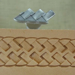 Craftplus de acero inoxidable - sello de borde de triple trenza (herramienta de estampado de cuero) - Imagen 1 de 8