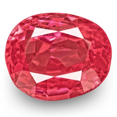 IGI Certified BURMA Spinel 0.87 Cts Natural Untreated Intense Orangy Pink Oval - Image 1 of 4