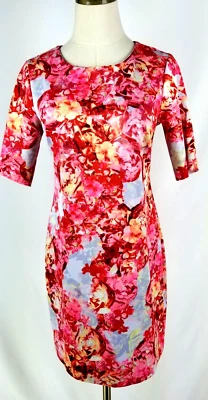 Vestido de buceo CeCe by Cynthia Steffe rojo y rosa para mujer talla pequeña Foto 1 de 4