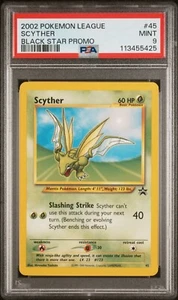 2002 POKEMON LEAGUE PROMO BLACK STAR 45 SCYTHER - PSA 9 - Picture 1 of 2