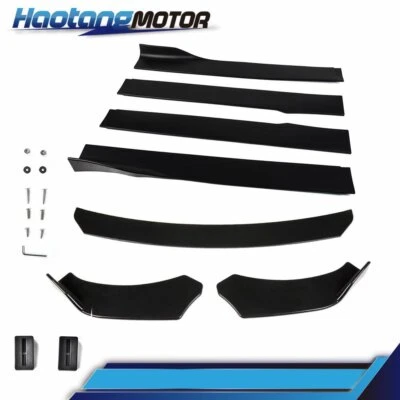 Universal Glossy Black Fit For Front Bumper Spoiler Lip Body Kit / Side Skirt  - Image 1 of 4