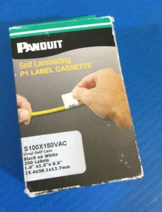 PANDUIT S100X150VAC LS8 MODELO P1 CASSETTE VINILO ETIQUETA AUTOLAMINADA NUEVO - Imagen 1 de 5
