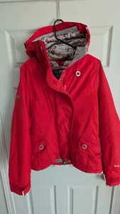 686 Acc Treasure Insulated Snowboard Jacket Red Polka Dot Jacquard Size S - Picture 1 of 7