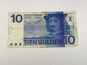 Billet Pays-Bas 10 Gulden 25 Avril 1968 (10-41/E4-5) - Bild 1 von 2