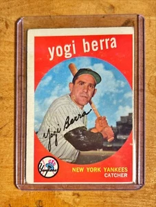 1959 Topps #180 Yogi Berra Yankees Off Center VG+ LOOK! C - Bild 1 von 2