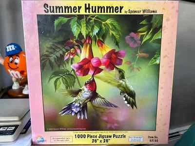 Rompecabezas SUMMER HUMMER Sunsout 1000 piezas 26" x 26" por Spencer Williams NUEVO Foto 1 de 3